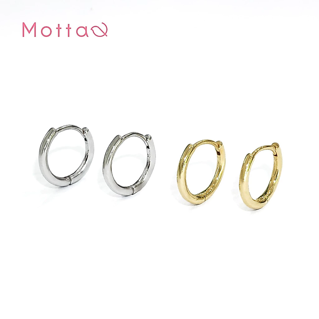 Motta Earring ต่างหูห่วงชุบทองคำขาว เรียบหรูใส่ได้ทุกวัน