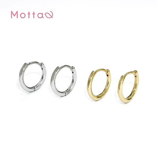 Motta Earring ต่างหูห่วงชุบทองคำขาว เรียบหรูใส่ได้ทุกวัน