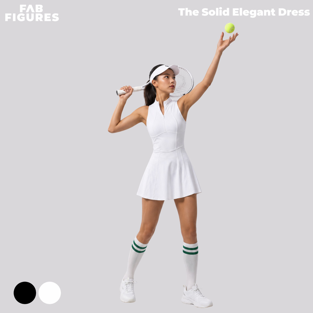 FabFigures Court & Ground : The Solid Elegant Dress
