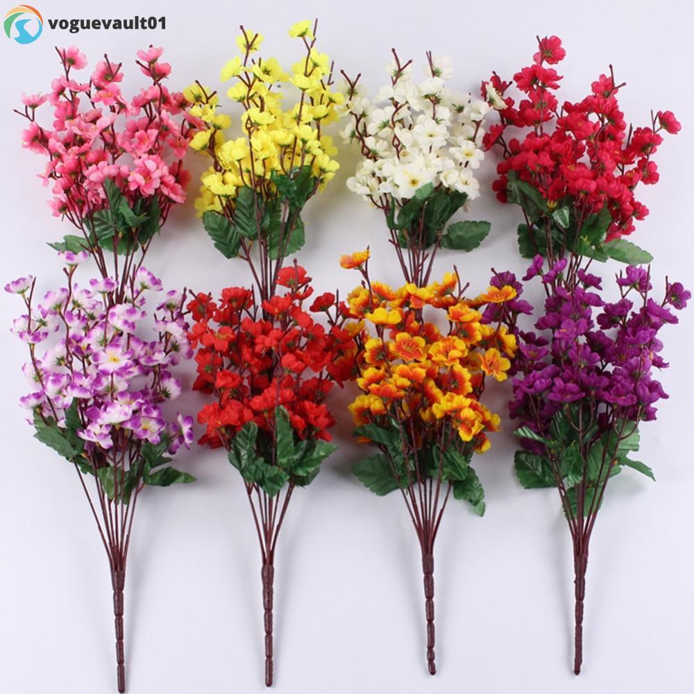 Realistic 9 Pronged Plum Blossom Decorative Flower Ideal for Wedding Events