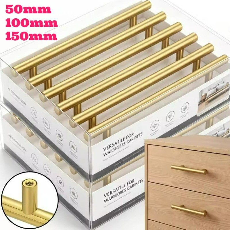 T Bar Cabneet Gate Knob - มือจับประตูสแตนเลส - ก้านเปิดประตูตู้เสื้อผ้า - สกรูติดตั้งลิ้นชักดึง - ผู