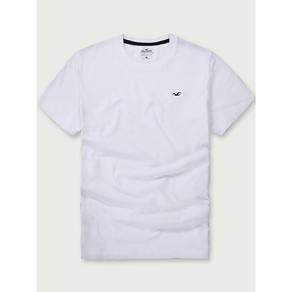 Ready stock Hollister Mens HCO Seagull Logo Tee Soft Premium 100% Cotton Solid Color Classic Basic S