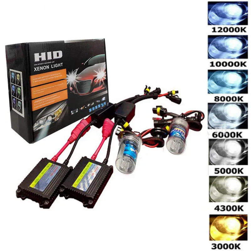 2X HID ไฟหน้ารถหลอดไฟ Xenon 12V 55W Ballast Light H4 H1 H3 H7 H11 9005 9006 880 ชุด 3000K 4300K 6000