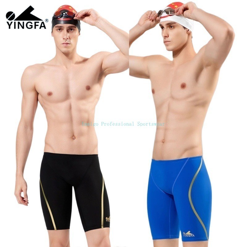 Yingfa Fina กางเกงว่ายน้ำแข่งขันสำหรับผู้ชาย ทำจากวัสดุที่ทนทานและกันน้ํา พร้อมชุดว่ายน้ำแบบ Jammer สำหรับการแข่งขัน