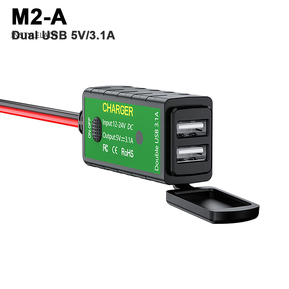 Instylelady M2 31A/48A SAE ถึง USB Type-C รถจักรยานยนต์โวลต์มิเตอร์เปิด/ปิดสวิทช์ Fast Charger
