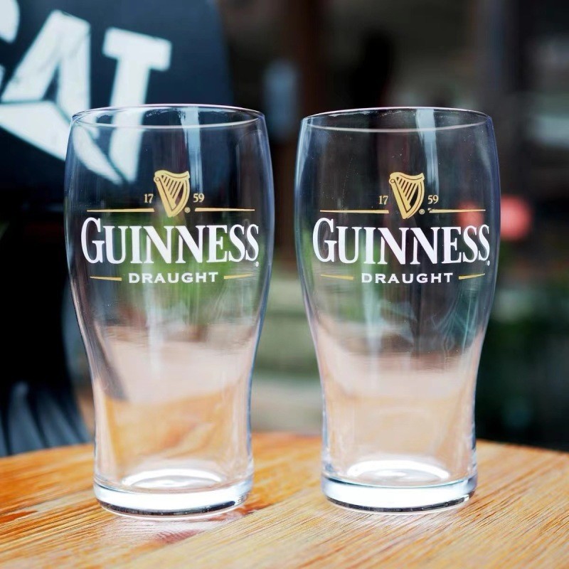 Guinness แก้วเบียร์ Guinness Irish Dark Beer Craft เบียร์หนา Ginness แก้วพิเศษ 2CFB 9P5D