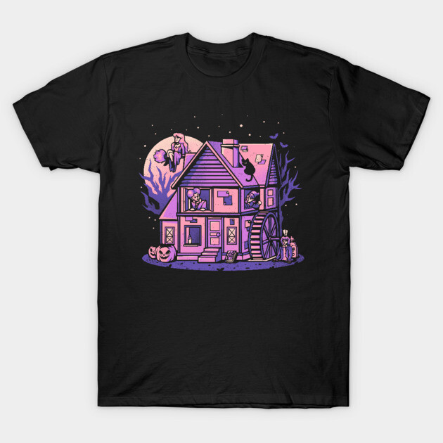 เสื้อยืด Vintage Hocus Pocus House - Cute Ghost Movie Halloween Gift T-Shirt แท้ Cotton 100% y2k