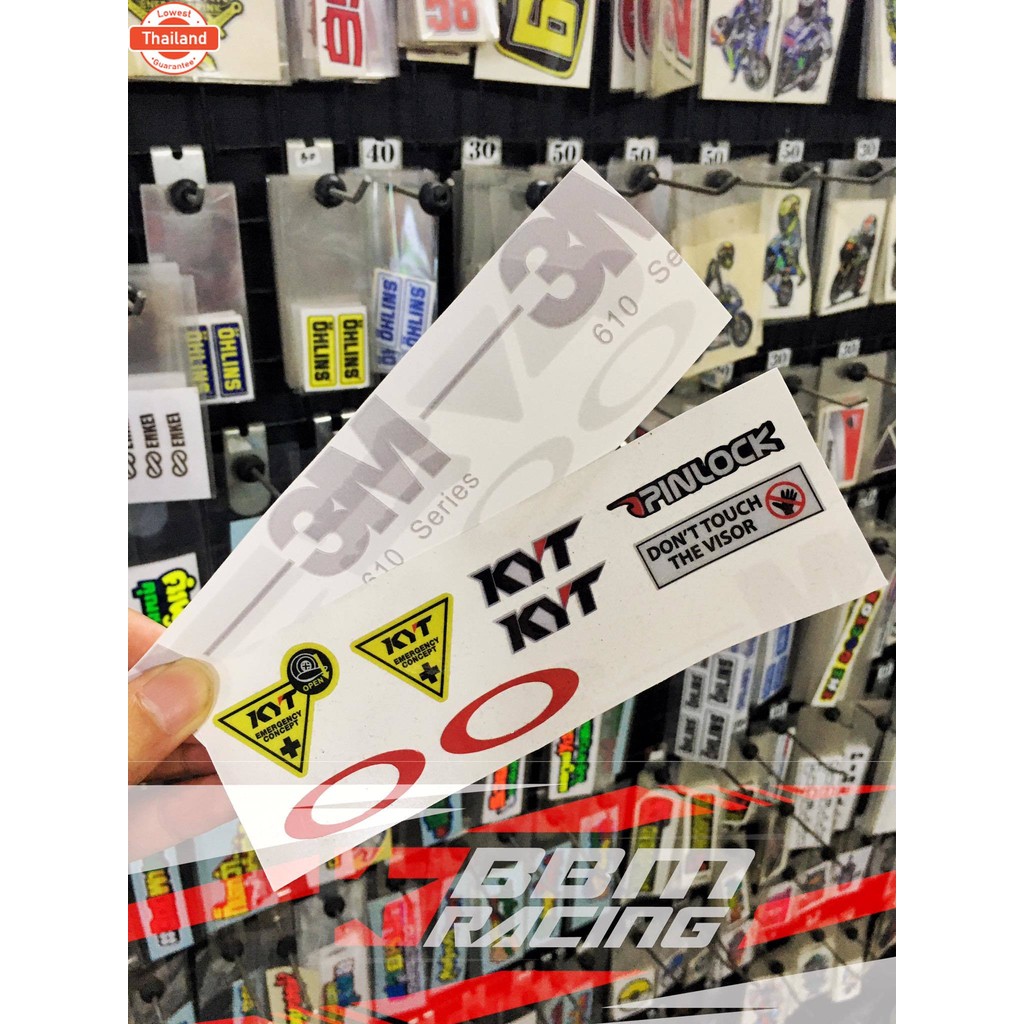 สติกเกอร์ติดชิวหมวกกันน็อค KYT / Sticker KYT helmet