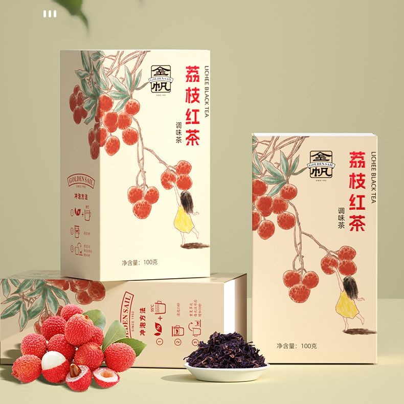 金帆牌桃白龙茶果茶花果茶叶果肉 ขนาดเล็ก冷茶泡茶散茶100克盒装ยี่ห้อพีชสีขาวพีชชาอูหลงดอกไม้ผลไม้ชาผลไม้ hdw875.my20250901