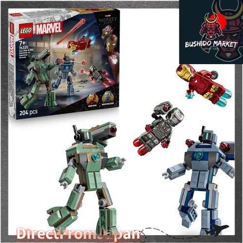 ของเล่น LEGO Marvel Iron Man & War Machine vs. Hammer Drone ของขวัญวันเกิด ตัวต่อสำหรับเด็กชายและเด็