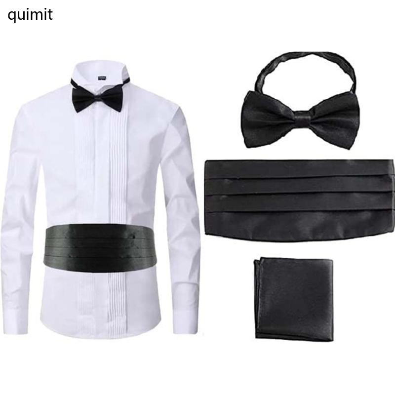 ชุดอุปกรณ์เสริมทักซีโดสำหรับงานแต่งงาน: ไท่, กระเป๋าสแควร์ และ Cummerbund