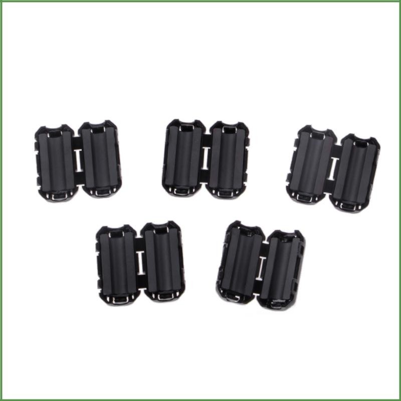 BON 5 ชิ้น 5 มิลลิเมตร Clip-On Ferrite Ring Core Noise Suppressor EMI RFI Clip Cable