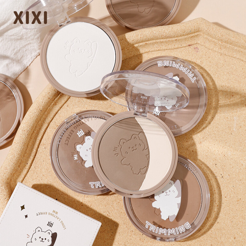 XIXI คอนทัวร์ ลิตเติ้ล บราวน์ แบร์ แป้งคอนทัวร์สองสี เงาจมูก เงาแมตต์ กระจ่างใส