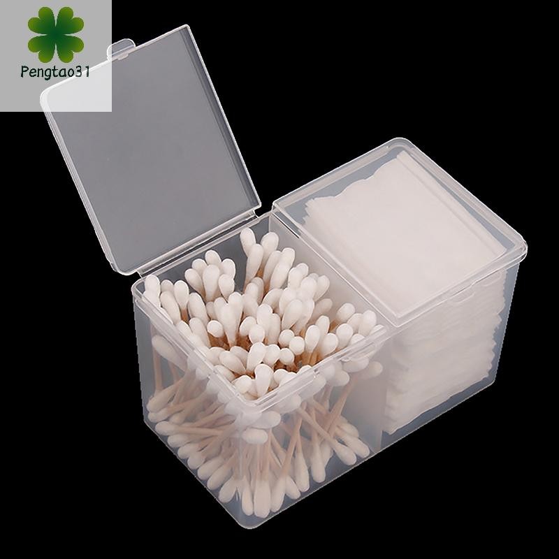 [eto] กล่องเก็บผ้าฝ้ายพลาสติกใสเดสก์ท็อปกันฝุ่นเครื่องสําอางกําจัดลิปสติกผ้าฝ้ายองค์กรจัดเก็บเครื่องสําอาง [TH] - รูปที่ 2