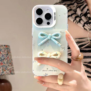 เคส For VIVO V70 V60 V50 V40 Lite V40E V30E V29E V27E S1 V30 Pro V29 V27 V25 5G V25E V23E V23 V20 V21E 4G Y200 Y100 X100 X90S X90 X80 Y78 Y27 Y36 S12 Macaron Gradient Color Three-dimensional Bow Shockproof Durable Large Frame Protection Phone Case YKC 88