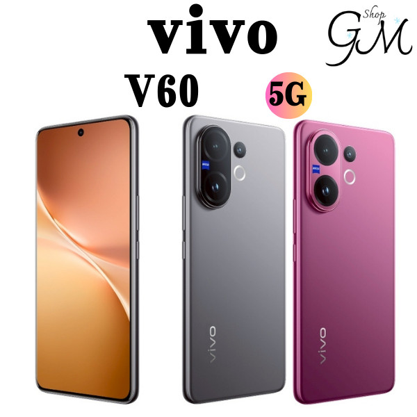 Vivo V60 5G(8+256Gb) | (12+512Gb) 7 Gen4, All Zeiss Cameras, 50Mp, 6500Mah Battery, 90W Fast Chargin