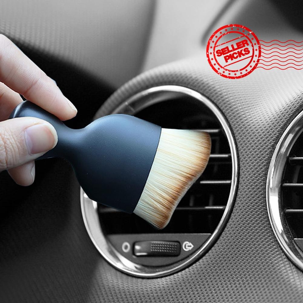 ไนลอนทําความสะอาดแปรงนุ่มภายในรถ Air Outlet เครื่องมือฝุ่นสํานักงานรายละเอียด Gap แบบพกพา H4f8