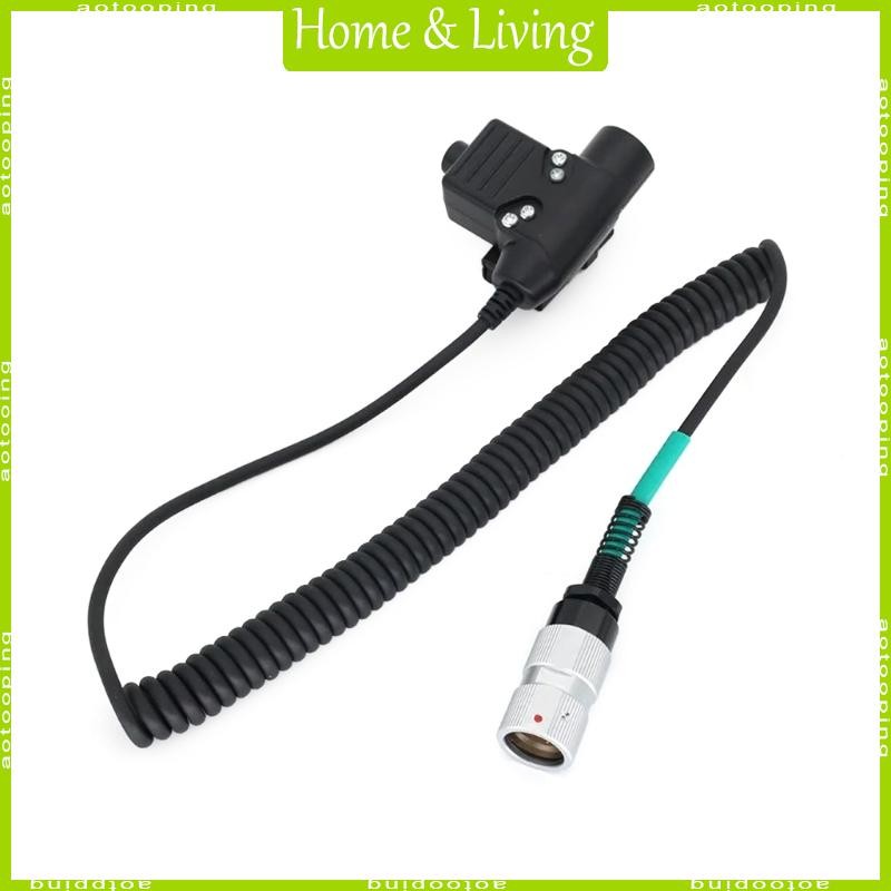 AOTOO U94 PTT System Cable 6 Pin Plug Push to Talking U94 ประเภทชุดหูฟัง PTT ลดเสียงรบกวนสําหรับ PRC