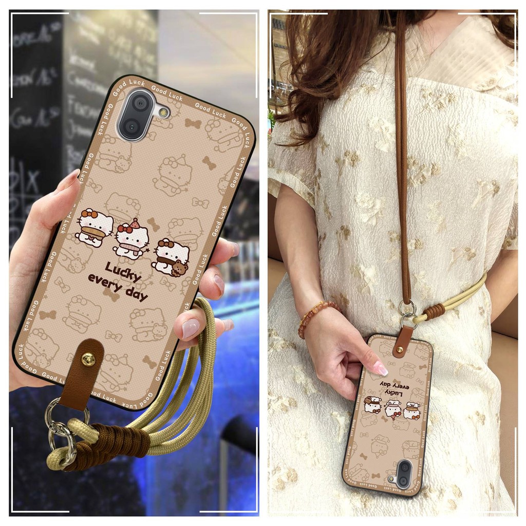 Diagonal Full Wrapเคสโทรศัพท์สําหรับSharp Aquos R3/SHV44/SH-04L Lanyardกันน้ําGraffiti Crossbodyแฟชั