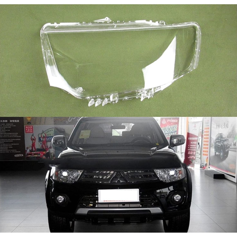 1PCS ONE ด้านข้างไฟหน้าสําหรับ Mitsubishi PAJERO Montero 2008 2009 2010 2011 2012 2013 2014 ไฟหน้าโปร่งใสเลนส์/ไฟหน้าแก้ว