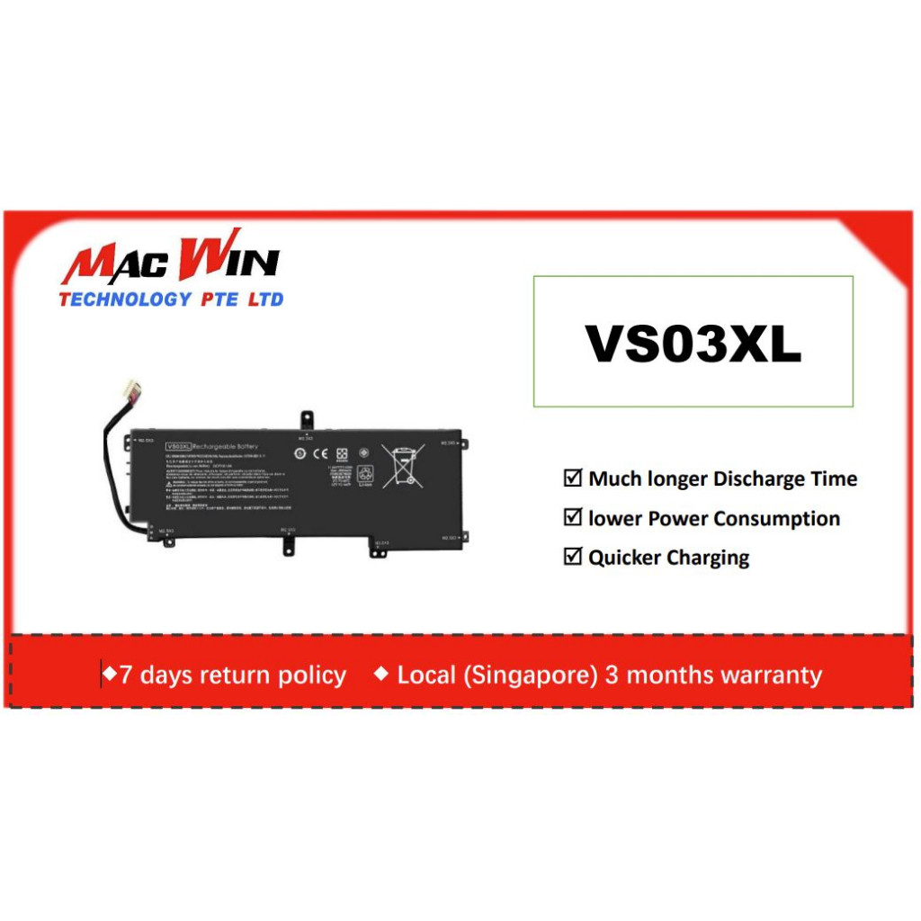 VS03XL แบตเตอรี่ HP Envy 15AS000 Series 15as001ng 15as014wm 15as025TU 15as027TU 15as032TU 15as101ng 