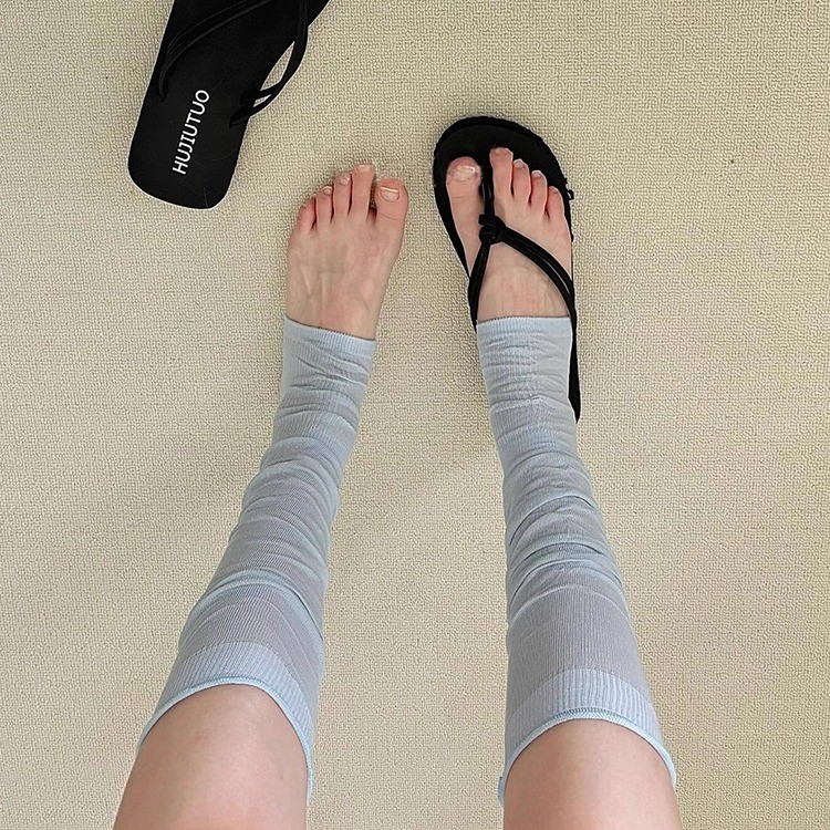 Pilates Toeless Calf Socks for Women - Lightweight Ballet Style