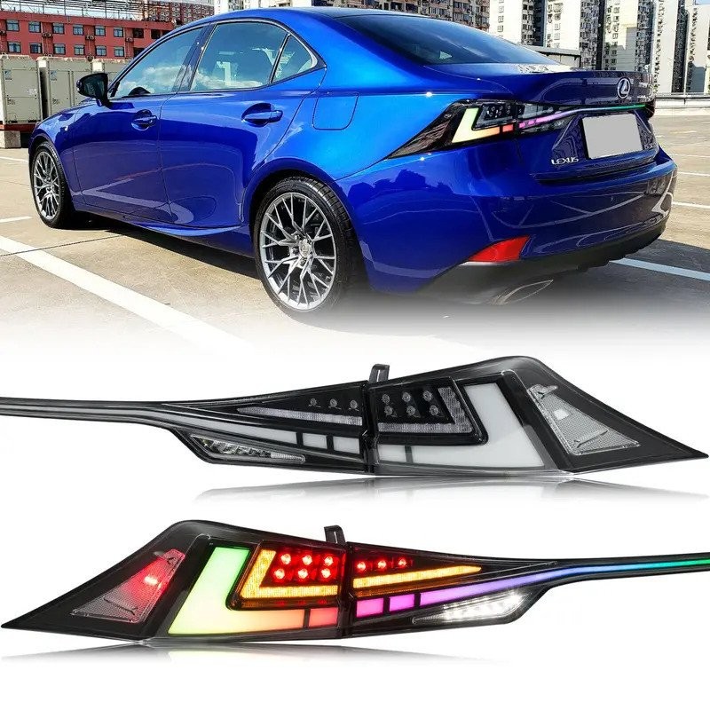 ไฟท้าย LED RGB สําหรับ Lexus IS250 IS350 IS200t IS300 ISF 3IS 2014-2020 Start-up Animation ด้านหลังโ