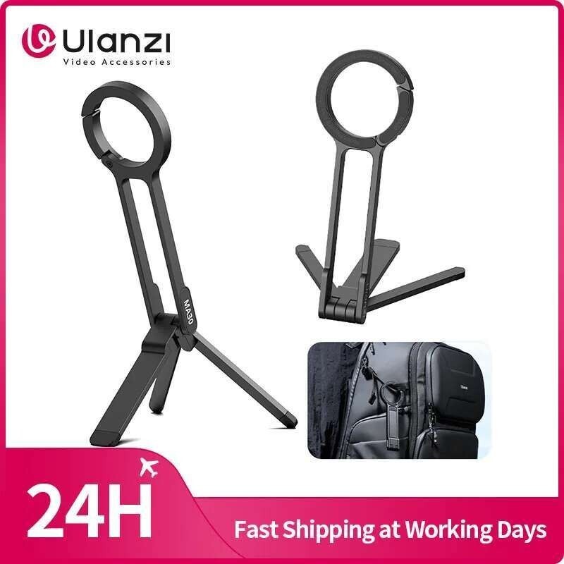 โปรโมชั่น ​Ulanzi MA30 Carabiner Mounted โทรศัพท์ขาตั้งกล้องสําหรับ iPhone 15 14 13 12 Pro/Pro Max แ