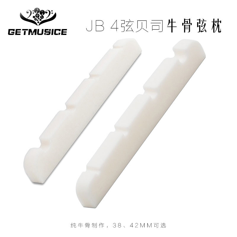 4 String JB Bass Beef Bone Nut Beef Bone Nut เปียโนถั่วไฟฟ้าเบสอุปกรณ์เสริม 38/42x3x5.5MM
