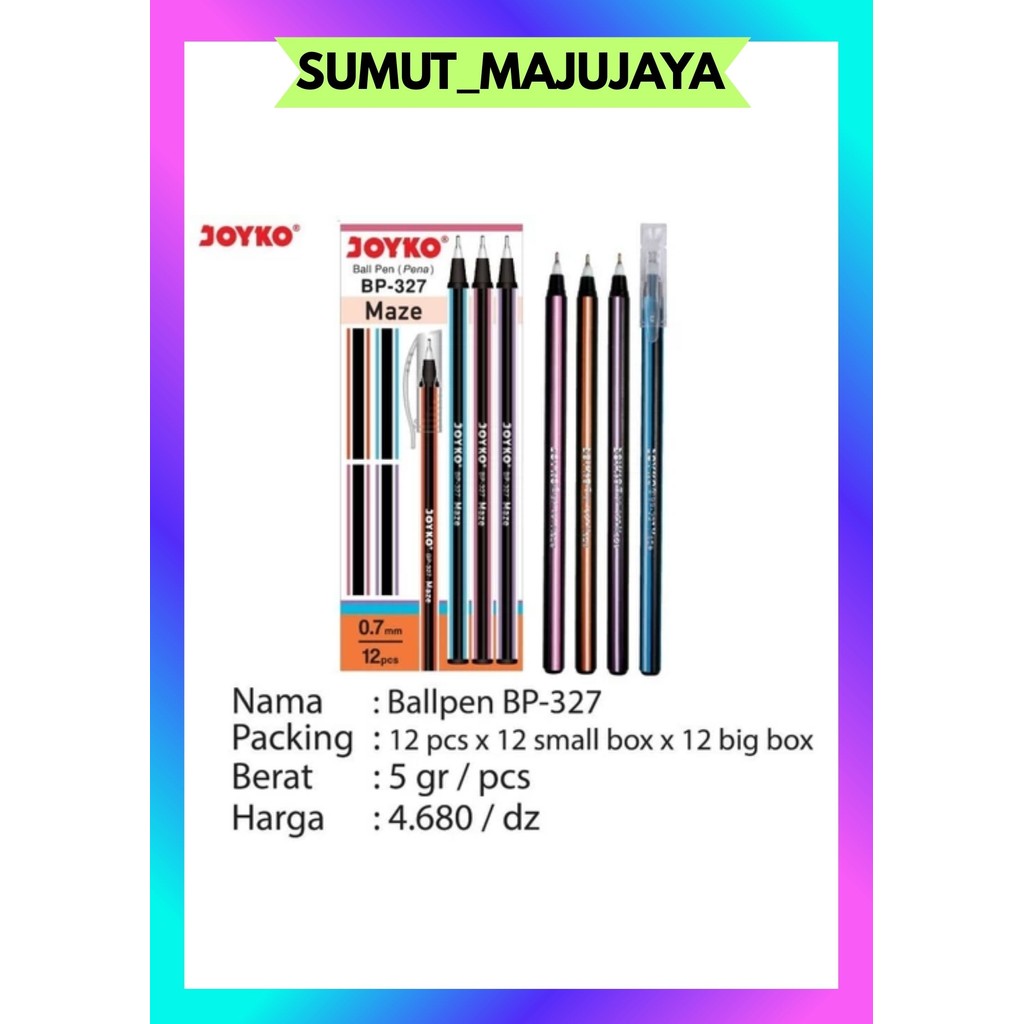 SMJ [1 กล่อง CONTAINS 12 ชิ้น] JOYKO MAZE 0.7 มม. BP-327 ปากกา
