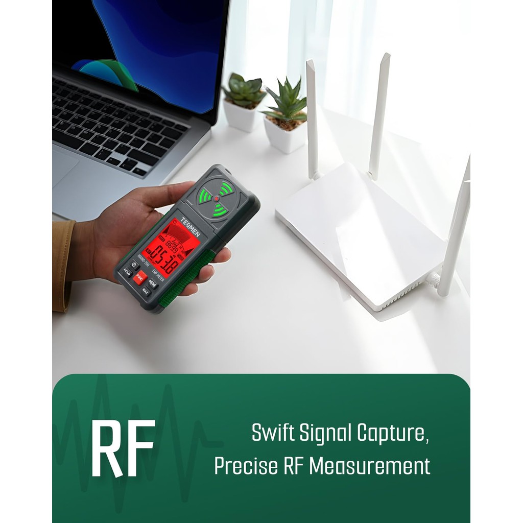 TESMEN EMF Meter, Hound-200 EMF Detector: เครื่องตรวจจับรังสีแม่เหล็กไฟฟ้าแบบพกพา 3-in-1 สําหรับ EF,