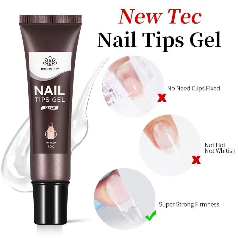 BORN PRETTY New Tech Strong Nail Tip Glue Nail Glue Gel Nail Art Glue Nail Tip Gel Nail Tips Extensi
