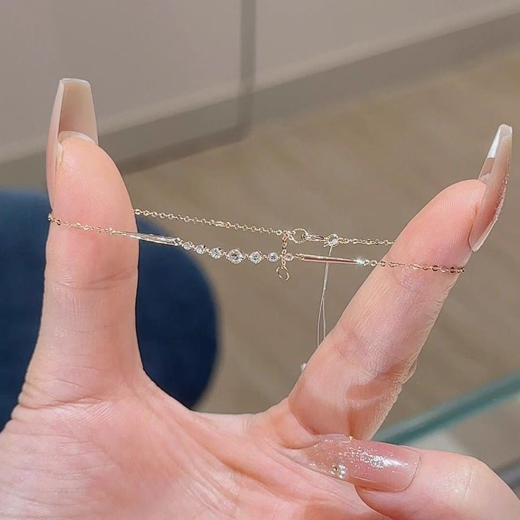 [miaom] S925 เงินสเตอร์ลิงขนาดเล็กแถวเพชรZircon Ultra-Fineสร้อยข้อมือหญิงประณีตAll-Match High-End Niche Design SenseของขวัญสําหรับGirlf - รูปที่ 4