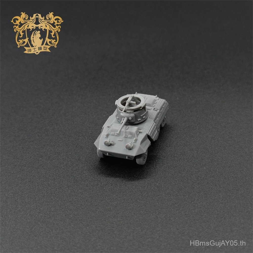 สินค้าใหม่กลุ่มธรรมดา M8 สีเทาสุนัขรถหุ้มเกราะ 1/144 Scale Tank รุ่น 3D การพิมพ์รุ่น 0F7J