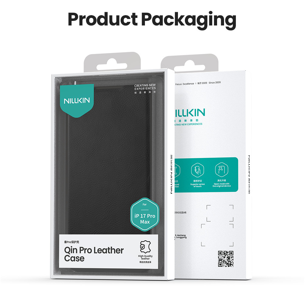 Nillkin QIN ซองหนังพลิกหรูหราสําหรับ iPhone 17 Pro Max 17 Pro 17 Air Case กล้อง Slider ฝาครอบป้องกันพร้อมผู้ถือบัตร - รูปที่ 7