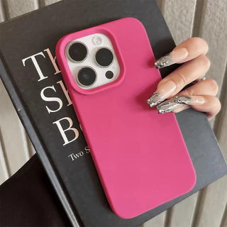 จัดส่งในพื้นที่ เคสนิ่ม TPU สีลูกกวาด เรียบง่าย เคสหนัง For iPhone16 11 15 14 13 12 Pro max XS XR XSMAX 7 Plus 8 Plus
