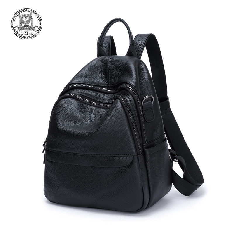 French LMK First Layer Cowhide กระเป๋าเป้สะพายหลังผู้หญิง 2023 ใหม่แฟชั่นAll-Matchกระเป๋าเป้สะพายหลั