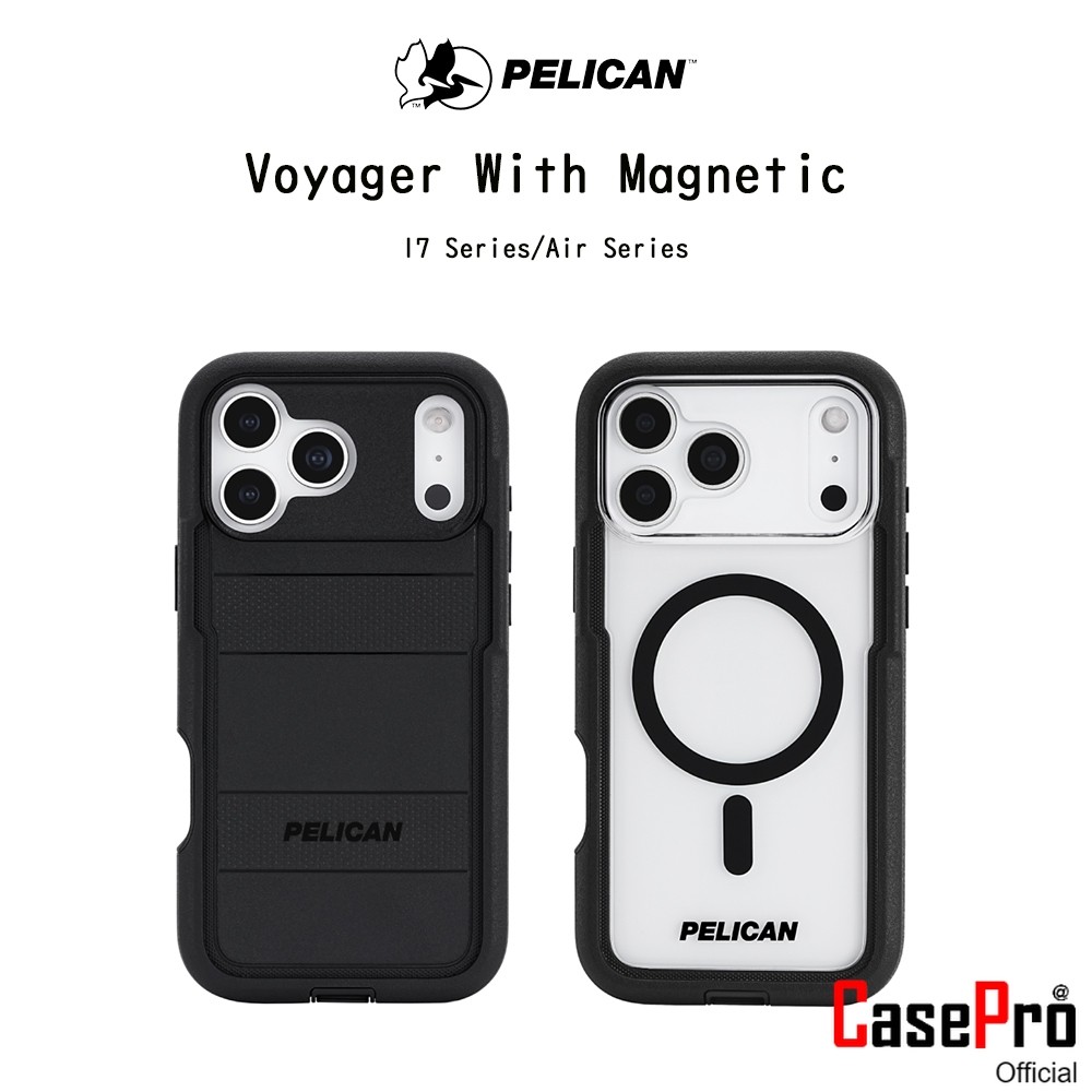 PELICAN Voyager With Magnetic เคสกันกระแทกระดับ7.3Mเกรดพรีเมี่ยมจากอเมริกา เคสสำหรับ iPhone Air/17/17Pro/17Promax(New)