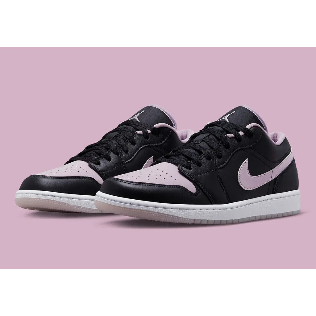 N&K Air Jordan 1 Low SE Black Iced Lilac White DV1309-051 ขนาดผู้ชายใหม่ CHAY