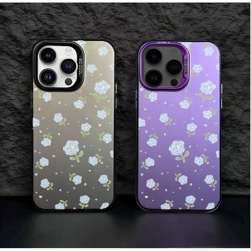 ดอกไม้สีฟ้า Csing HP Silver สี Mtte Premium Silver nti Jtuh Hrd สําหรับ Redmi 13 12 13C หมายเหตุ 9 1