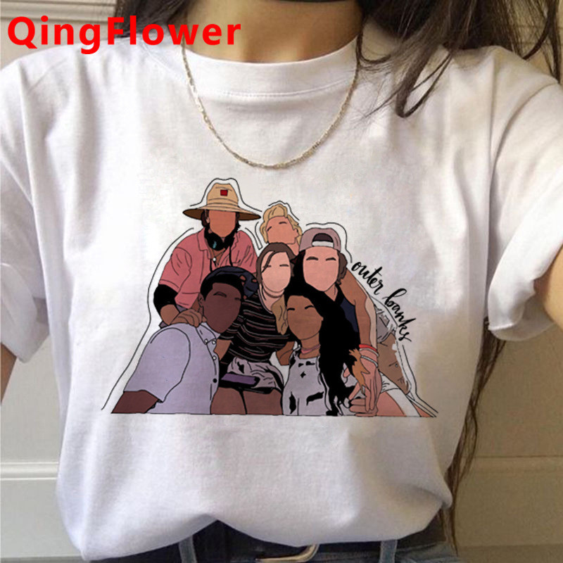 เสื้อผู้หญิงลายกราฟิก OUTER BANKS ขนาด LUMP