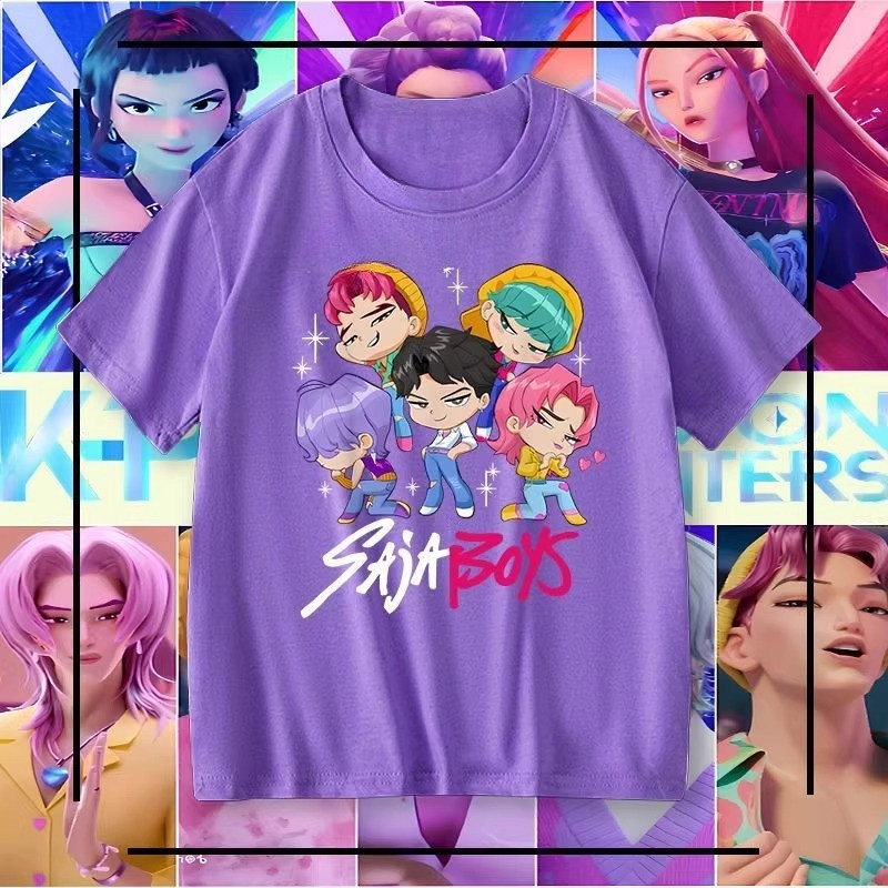 เสื้อยืดแขนสั้นลายการ์ตูน K-pop สไตล์คาเฟ่ กราฟิกพิมพ์สวยงาม เหมาะสำหรับชายและหญิง