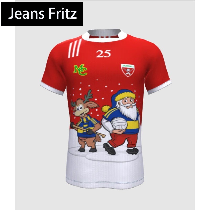 เสื้อยืดคริสต์มาส Gaelic Football และ Hurling - Lapland Gaels - สีเหลืองและน้ำเงิน