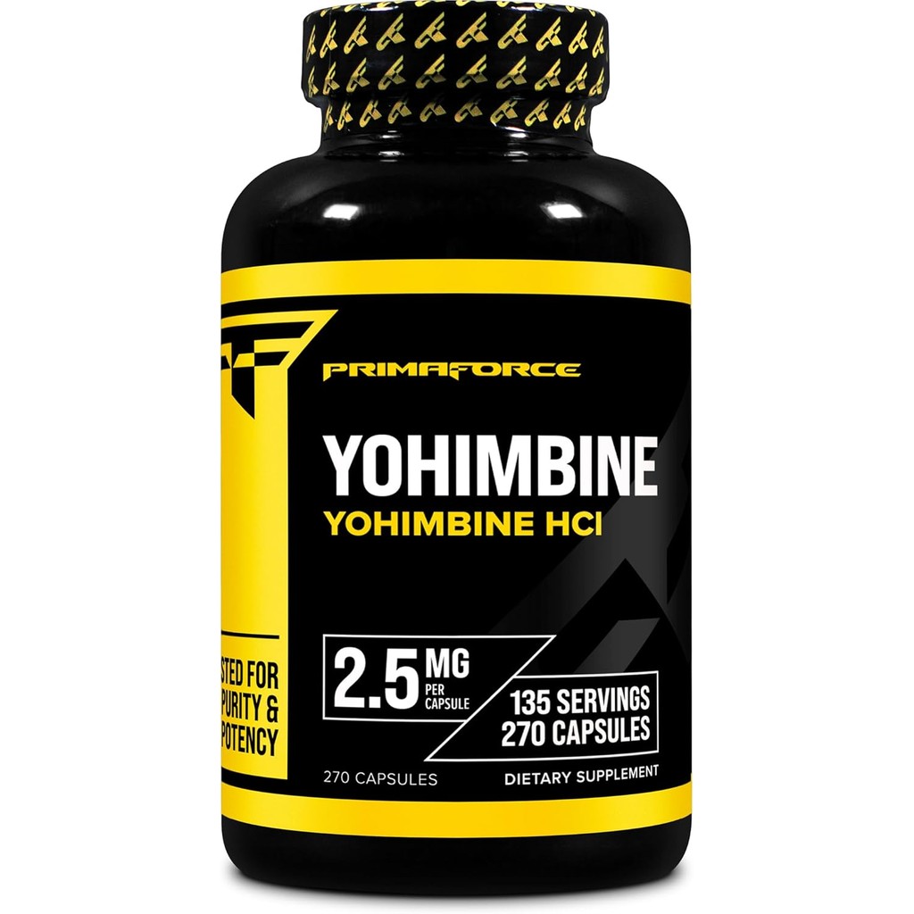 PrimaForce Yohimbine HCl 2.5mg, 270 แคปซูล - อาหารเสริมระดับพรีเมียม, เพิ่มประสิทธิภาพ, Zero Fillers