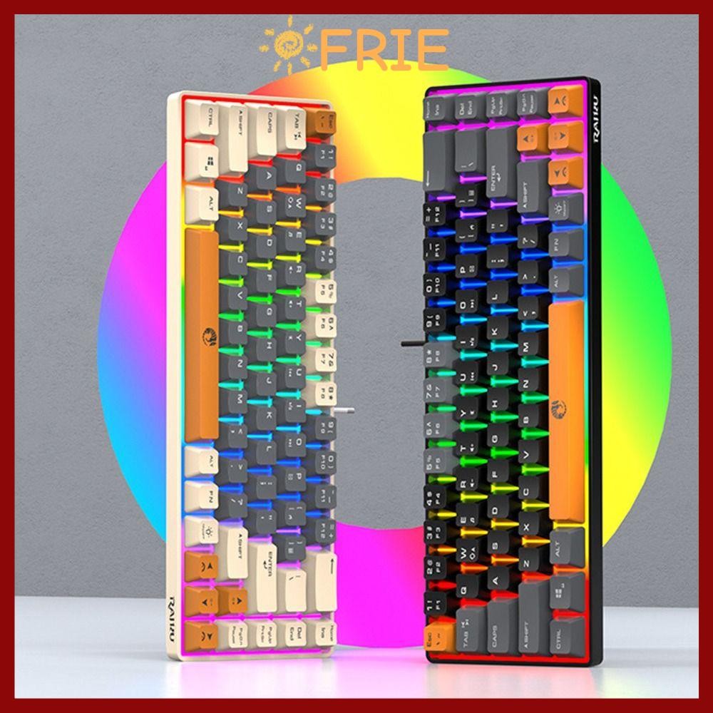 FRIE Gaming Keyboard, 68 คีย์สวิตช์สีน้ําเงิน RAID K68 คีย์บอร์ด, การเชื่อมต่อ USB Backlight คีย์บอร