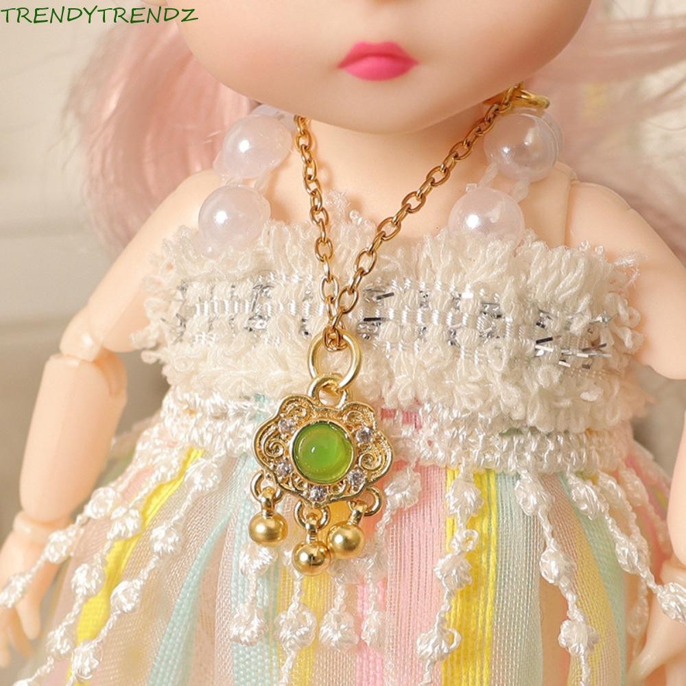 TRENDYTRENDZ Mini BJD สร้อยคอหัวเข็มขัด, Blessing Beauty Miniature จําลองสร้อยคอ, เครื่องประดับ DIY 
