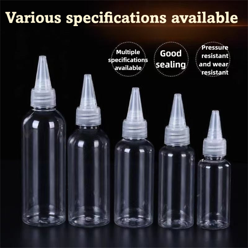 [10-200ml หลายข้อกําหนด] PET Transparent Tip Squeeze ขวดพลาสติก Sub-bottling เหมาะสําหรับสีเม็ดสี DIY หัตถกรรม
