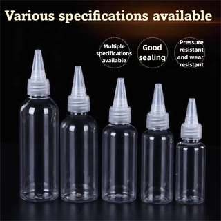 [10-200ml หลายข้อกําหนด] PET Transparent Tip Squeeze ขวดพลาสติก Sub-bottling เหมาะสําหรับสีเม็ดสี DIY หัตถกรรม