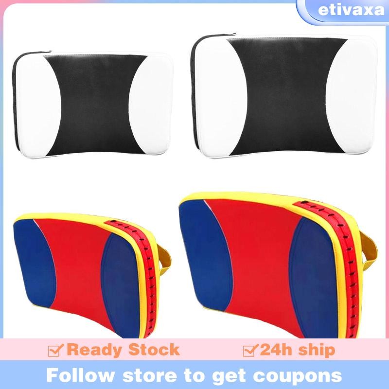 [Etivaxa] Kickboxing Pad Taekwondo Kick Pad เด็กผู้ใหญ่โค้ง PU หนัง Kick Shield Blocking Pad สําหรับ