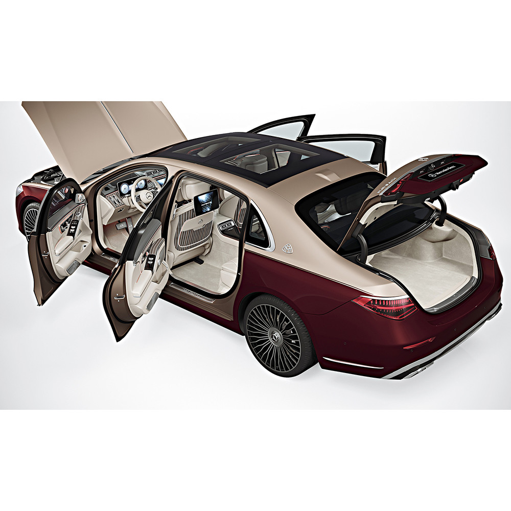 Mercedes Maybach 2022 พร้อม Interior/Mercedes Maybach S-Class Car 3d Model